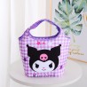 Plaid waterproof insulated lunch bag